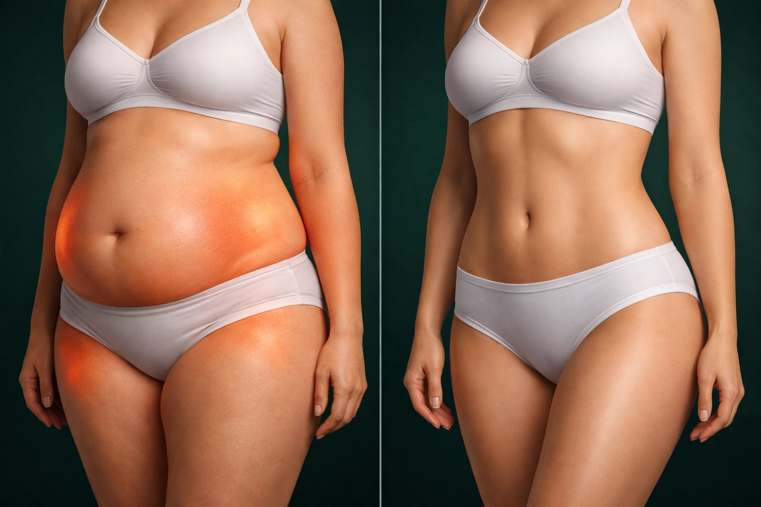 Transformação antes e depois